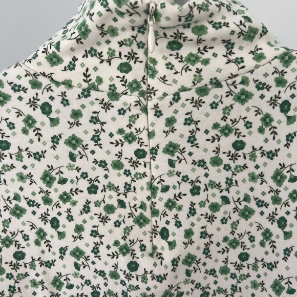 Vintage Leon Levin Ditzy Floral Mock Turtleneck Sz. L - Picture 3 of 9